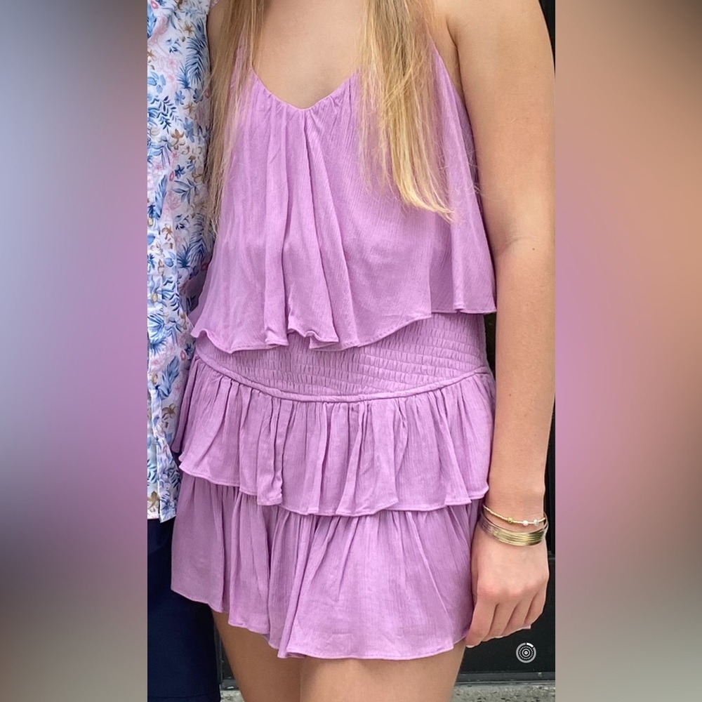 Olivaceous Lavender Ruffled Dress